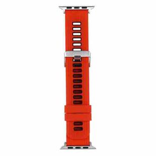Two-color Silicone Watch Band For Apple Watch Series 8&7 41mm / SE 2&6&SE&5&4 40mm / 3&2&1 38mm(Red Black)