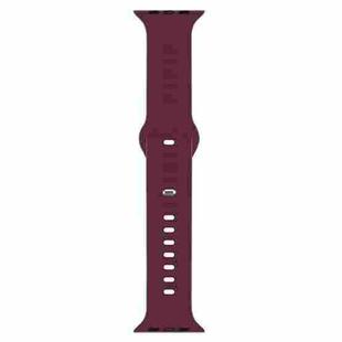 Liquid Silicone Watch Band For Apple Watch Series 8&7 41mm / SE 2&6&SE&5&4 40mm / 3&2&1 38mm(Wine Red)