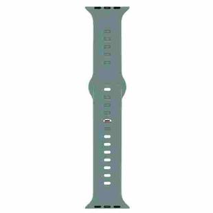 Liquid Silicone Watch Band For Apple Watch Series 8&7 41mm / SE 2&6&SE&5&4 40mm / 3&2&1 38mm(Pine Green)