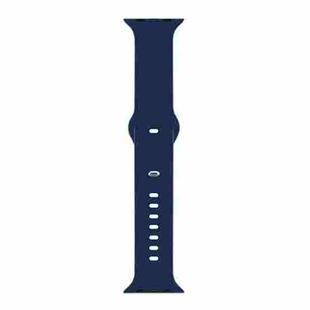 Liquid Silicone Watch Band For Apple Watch Series 8&7 41mm / SE 2&6&SE&5&4 40mm / 3&2&1 38mm(Midnight Blue)