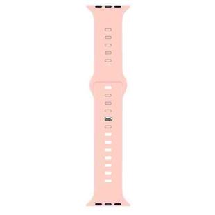 Liquid Silicone Watch Band For Apple Watch Series 8&7 41mm / SE 2&6&SE&5&4 40mm / 3&2&1 38mm(Retro Rose)