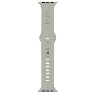 Liquid Silicone Watch Band For Apple Watch Ultra 49mm / Series 8&7 45mm / SE 2&6&SE&5&4 44mm / 3&2&1 42mm(Rock Grey)