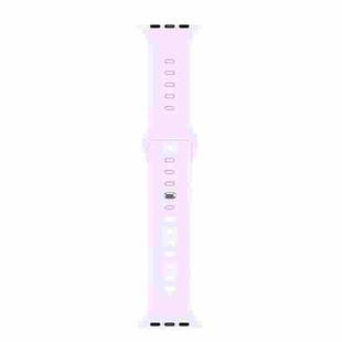 Liquid Silicone Watch Band For Apple Watch Ultra 49mm / Series 8&7 45mm / SE 2&6&SE&5&4 44mm / 3&2&1 42mm(Lavender Purple)