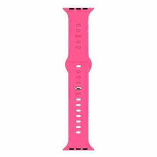 Liquid Silicone Watch Band For Apple Watch Ultra 49mm / Series 8&7 45mm / SE 2&6&SE&5&4 44mm / 3&2&1 42mm(Barbie Pink)