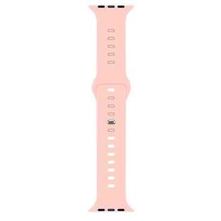 Liquid Silicone Watch Band For Apple Watch Ultra 49mm / Series 8&7 45mm / SE 2&6&SE&5&4 44mm / 3&2&1 42mm(Retro Rose)
