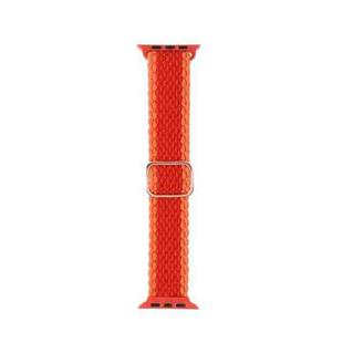 Nylon Braid Watch Band For Apple Watch Series 8&7 41mm / SE 2&6&SE&5&4 40mm / 3&2&1 38mm(Orange Red)