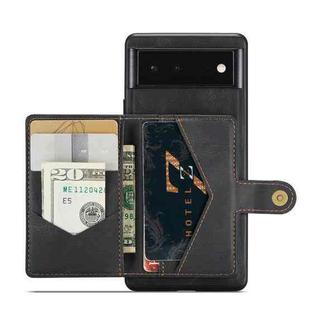 For Google Pixel 7 5G JEEHOOD Retro Magnetic Detachable Wallet Phone Case(Black)