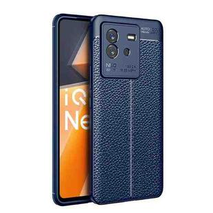 For vivo IQOO Neo6 Litchi Texture TPU Shockproof Case(Navy Blue)