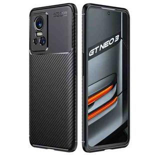 For OPPO Realme GT Neo3 Carbon Fiber Texture Shockproof TPU Phone Case(Black)