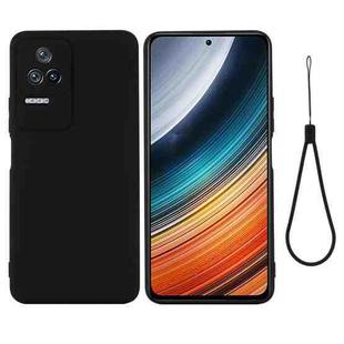 For Xiaomi Redmi K50 / K50 Pro Pure Color Liquid Silicone Shockproof Phone Case(Black)