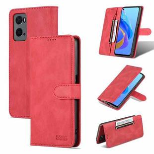 For OPPO A36 4G/A76 4G(Global) AZNS Dream II Skin Feel Horizontal Flip Leather Case(Red)