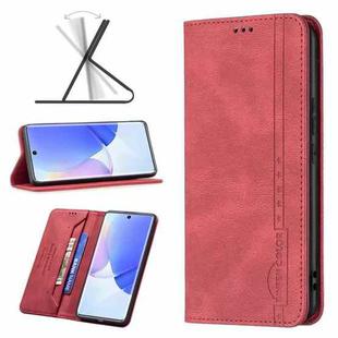 For Honor 50 / Huawei nova 9 Magnetic RFID Blocking Anti-Theft Leather Phone Case(Red)