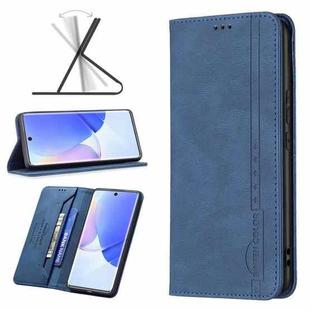 For Honor 50 / Huawei nova 9 Magnetic RFID Blocking Anti-Theft Leather Phone Case(Blue)
