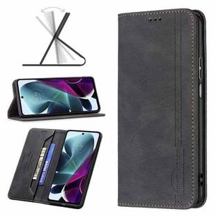 For Motorola Moto G200 5G / Edge S30 5G Magnetic RFID Blocking Anti-Theft Leather Phone Case(Black)