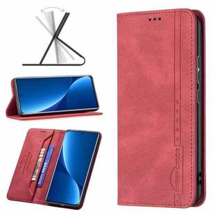 For Xiaomi 12 Pro Magnetic RFID Blocking Anti-Theft Leather Phone Case(Red)