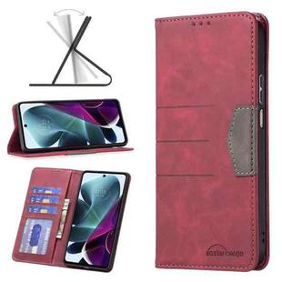 For Motorola Moto G200 5G / Edge S30 5G Magnetic Splicing Leather Phone Case(Red)