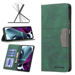 For Motorola Moto G200 5G / Edge S30 5G Magnetic Splicing Leather Phone Case(Green)