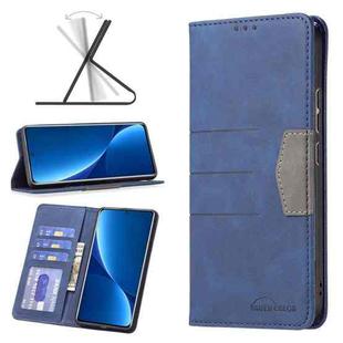 For Xiaomi 12 Pro Magnetic Splicing Leather Phone Case(Blue)