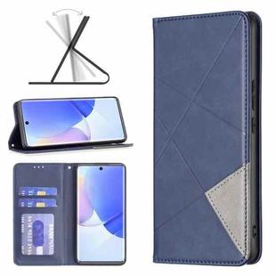 For Honor 50 / Huawei nova 9 Prismatic Invisible Magnetic Leather Phone Case(Blue)