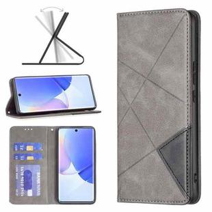 For Honor 50 / Huawei nova 9 Prismatic Invisible Magnetic Leather Phone Case(Grey)