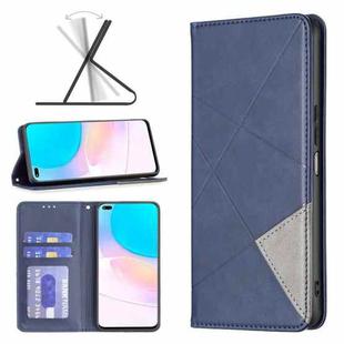 For Honor 50 Lite / Huawei nova 8i Prismatic Invisible Magnetic Leather Phone Case(Blue)