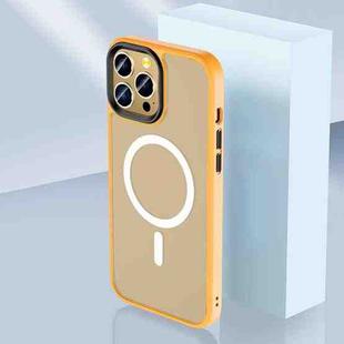For iPhone 12 Pro Max Skin Feel TPU + Frosted PC MagSafe Phone Case(Orange)