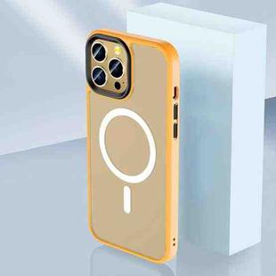 Skin Feel TPU + Frosted PC MagSafe Phone Case For iPhone 11 Pro Max(Orange)