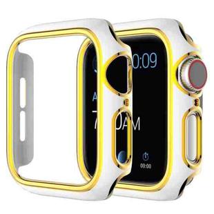 Two-color Electroplating PC Watch Case For Apple Watch Series 6&SE&5&4 40mm(White Gold)