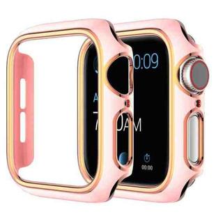 Two-color Electroplating PC Watch Case For Apple Watch Series 6&SE&5&4 40mm(Pink Gold)