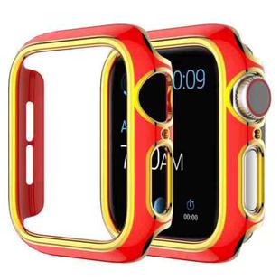 Two-color Electroplating PC Watch Case For Apple Watch Series 6&SE&5&4 40mm(Red Gold)