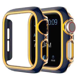 Two-color Electroplating PC Watch Case For Apple Watch Series 6&SE&5&4 44mm(Blue Rose Gold)