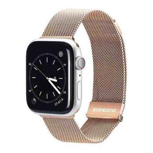 DUX DUCIS Milanese Watchband For Apple Watch Series 9&8&7 41mm / SE 3&SE 2&6&SE&5&4 40mm / 3&2&1 38mm(Gold)