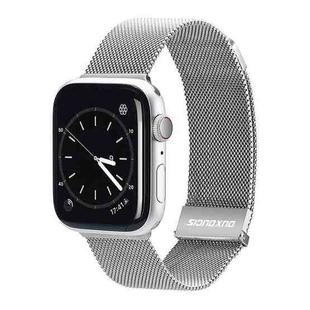 DUX DUCIS Milanese Watchband For Apple Watch Series 9&8&7 41mm / SE 3&SE 2&6&SE&5&4 40mm / 3&2&1 38mm(Silver)