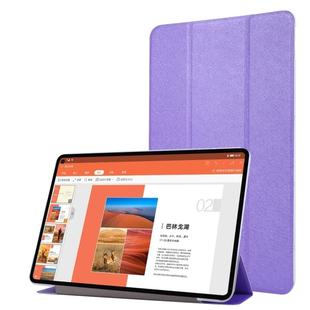 For Huawei MatePad Pro 10.8 inch Silk Texture Horizontal Flip Leather Case with Three-folding Holder(Dark Purple)