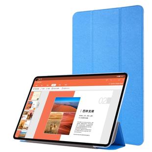 For Huawei MatePad Pro 10.8 inch Silk Texture Horizontal Flip Leather Case with Three-folding Holder(Light Blue)