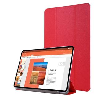 For Huawei MatePad Pro 10.8 inch Silk Texture Horizontal Flip Leather Case with Three-folding Holder(Red)