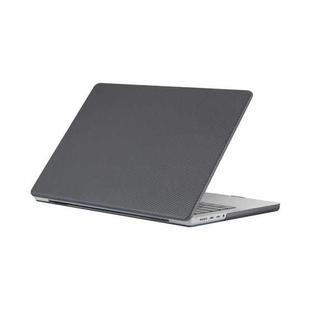 For MacBook Air 13.3 inch A1932 / A2179 / A2337 Carbon Fiber Textured Plastic Laptop Protective Case(Black)