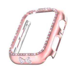 Bow-knot Diamond PC Watch Case For Apple Watch Series 6&SE&5&4 40mm(Pink)