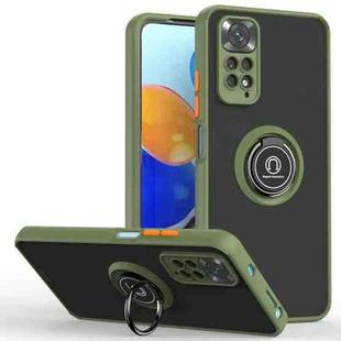 For Xiaomi Redmi Note 11 Pro 4G / 5G Q Shadow 1 Series TPU + PC Phone Case with Ring Holder(Green)
