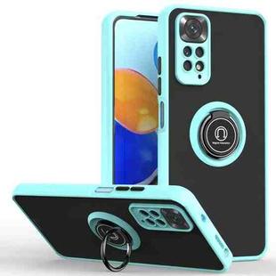 For Xiaomi Redmi Note 11 Global Q Shadow 1 Series TPU + PC Phone Case with Ring Holder(Blue)