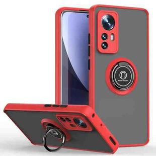 For Xiaomi 12 / 12X Q Shadow 1 Series TPU + PC Phone Case with Ring Holder(Red)