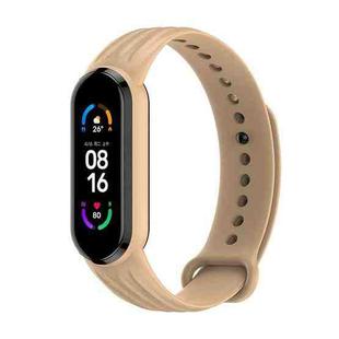 For Xiaomi Mi Band 6 / 5 Willow Texture Silicone Watch Band(Walnut)