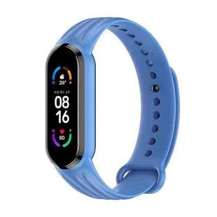 For Xiaomi Mi Band 6 / 5 Willow Texture Silicone Watch Band(Denim Blue)