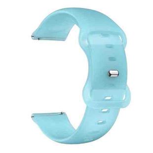 For Samsung Galaxy Watch Active Butterfly Buckle Silicone Watch Band(Luminous Blue)