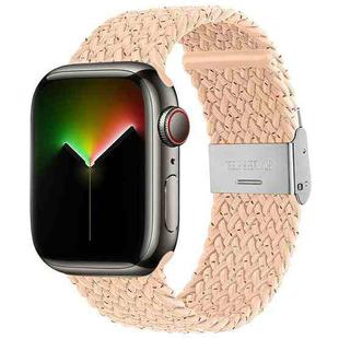 Nylon Braid Watch Band For Apple Watch Ultra 49mm&Watch Ultra 2 49mm / Series 9&8&7 45mm / SE 3&SE 2&6&SE&5&4 44mm / 3&2&1 42mm(Starlight Pink)