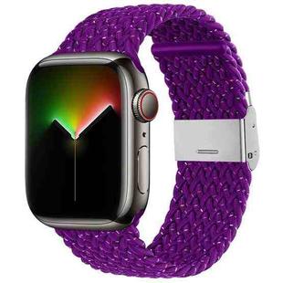 Nylon Braid Watch Band For Apple Watch Ultra 49mm&Watch Ultra 2 49mm / Series 9&8&7 45mm / SE 3&SE 2&6&SE&5&4 44mm / 3&2&1 42mm(Starlight Purple)