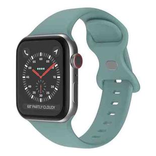 Butterfly Buckle Silicone Watch Band, Size: L For Apple Watch Series 8&7 41mm / SE 2&6&SE&5&4 40mm / 3&2&1 38mm(Cactus)