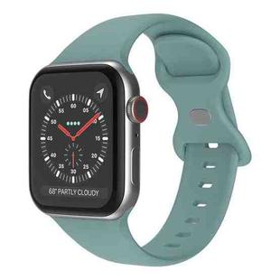 Butterfly Buckle Silicone Watch Band, Size: L For Apple Watch Ultra 49mm / Series 8&7 45mm / SE 2&6&SE&5&4 44mm / 3&2&1 42mm(Cactus)