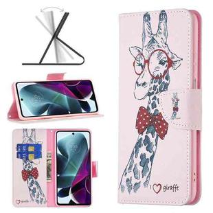 For Motorola Moto G200 5G / Edge S30 5G Colored Drawing Pattern Leather Phone Case(Deer)