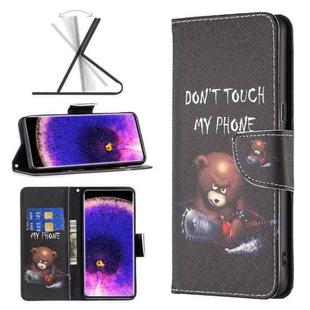 For OPPO Find X5 Colored Drawing Pattern Leather Phone Case(Bear)